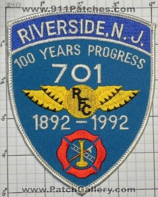 Riverside Fire Company 701 100 Years (New Jersey)
Thanks to swmpside for this picture.
Keywords: rfc n.j.