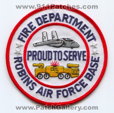 Robins Air Force Base AFB Fire Department USAF Military Patch (Georgia)
Scan By: PatchGallery.com
Keywords: a.f.b. dept. u.s.a.f. proud to serve