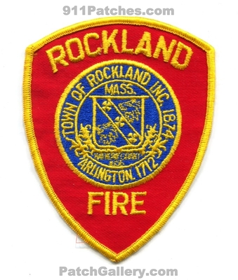 Rockland Fire Department Patch (Massachusetts)
Scan By: PatchGallery.com
Keywords: town of dept.