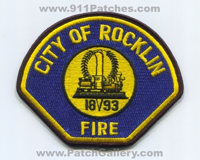 Rocklin Fire Department Patch (California)
Scan By: PatchGallery.com
Keywords: city of dept. 1893