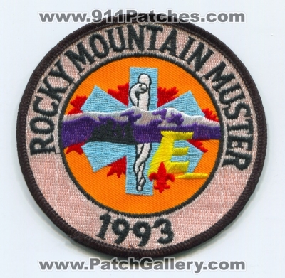 Rocky Mountain Muster 1993 Search and Rescue Explorers Patch (Colorado)
[b]Scan From: Our Collection[/b]
Keywords: boy scouts bsa sar