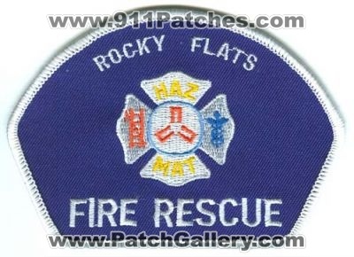 Rocky Flats Fire Rescue Department Patch (Colorado)
[b]Scan From: Our Collection[/b]
Keywords: dept. hazmat haz-mat