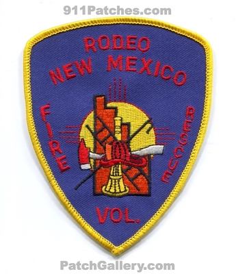 Rodeo Volunteer Fire Rescue Department Patch (New Mexico)
Scan By: PatchGallery.com
Keywords: vol. dept.