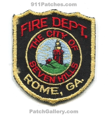 Rome Fire Department Patch (Georgia)
Scan By: PatchGallery.com
Keywords: dept. the city of seven hills ga.
