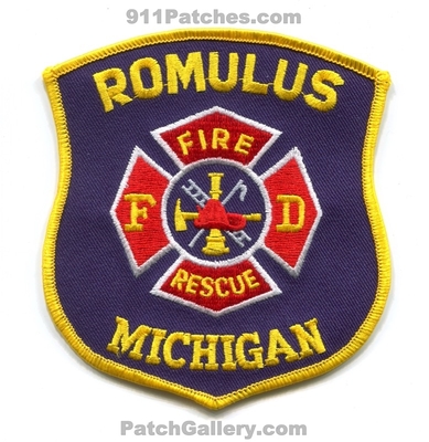 Romulus Fire Rescue Department Patch (Michigan)
Scan By: PatchGallery.com
Keywords: dept. fd