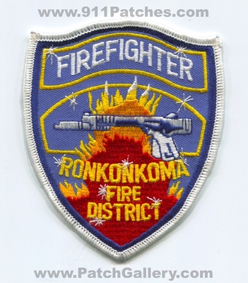 Ronkonkoma Fire District Firefighter Patch (New York)
Scan By: PatchGallery.com
Keywords: dist. ff department dept.