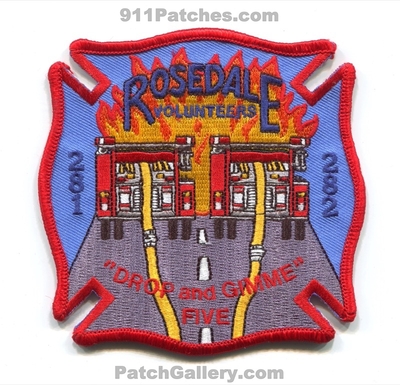 Rosedale Volunteer Fire Department Engine 281 282 Patch (Maryland)
Scan By: PatchGallery.com
Keywords: vol. dept. company co. station volunteers drop and gimme five