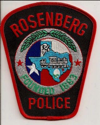 Rosenberg Police
Thanks to EmblemAndPatchSales.com for this scan.
Keywords: texas