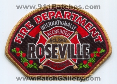 Roseville Fire Department Patch (California)
Scan By: PatchGallery.com
Keywords: Dept. Internationally Accredited Est. 1907