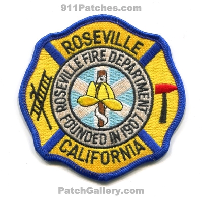 Roseville Fire Department Patch (California)
Scan By: PatchGallery.com
Keywords: dept. founded in 1907