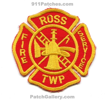 Ross Township Fire Service Patch (Indiana)
Scan By: PatchGallery.com
Keywords: twp. department dept.
