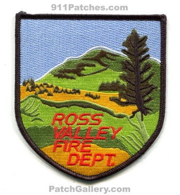 Ross Valley Fire Department Patch (California)
Scan By: PatchGallery.com
Keywords: dept.