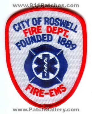 Roswell Fire EMS Department (New Mexico)
Scan By: PatchGallery.com
Keywords: city of dept.