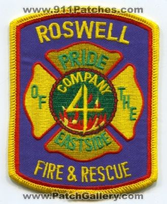 Roswell Fire and Rescue Department Company 4 (Georgia)
Scan By: PatchGallery.com
Keywords: dept. & station pride of the eastside