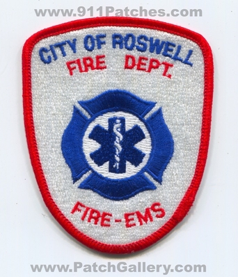 Roswell Fire EMS Department Patch (New Mexico)
Scan By: PatchGallery.com
Keywords: city of dept.