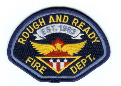 Rough and Ready Fire Dept
Thanks to PaulsFirePatches.com for this scan.
Keywords: california department