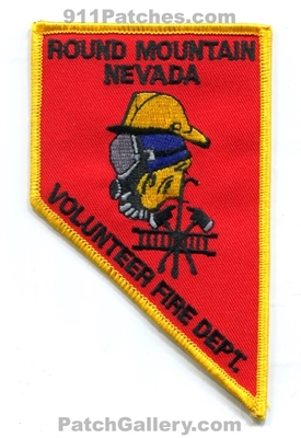 Round Mountain Volunteer Fire Department Patch (Nevada) (State Shape)
Scan By: PatchGallery.com
Keywords: vol. dept.