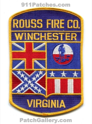Rouss Fire Company Winchester Patch (Virginia)
Scan By: PatchGallery.com
Keywords: co. department dept.