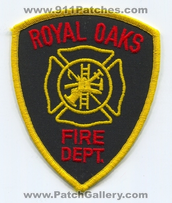 Royal Oaks Fire Department Patch (UNKNOWN STATE)
Scan By: PatchGallery.com
Keywords: dept.