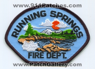 Running Springs Fire Department (California)
Scan By: PatchGallery.com
Keywords: dept.