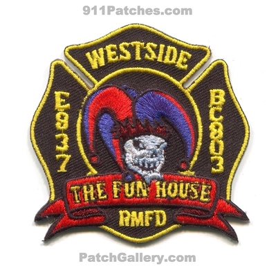 Rural Metro Fire Department Engine 837 Battalion Chief 803 Patch (Arizona)
Scan By: PatchGallery.com
[b]Patch Made By: 911Patches.com[/b]
Keywords: dept. rmfd westside the fun house e837 bc803