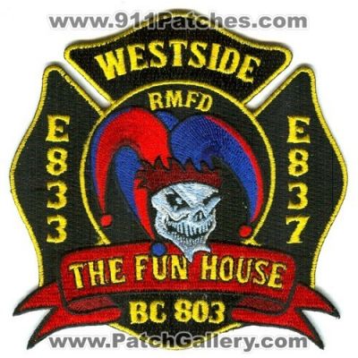 Rural Metro Fire Department Engine 833 Engine 837 Battalion Chief 803 Patch (Arizona)
Scan By: PatchGallery.com
[b]Patch Made By: 911Patches.com[/b]
Keywords: rmfd e833 e837 bc803 westside the fun house company co. station