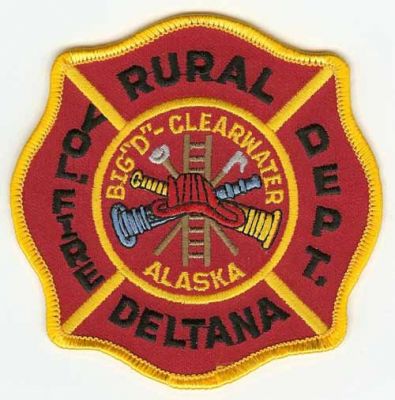 Rural Deltana Vol Fire Dept
Thanks to PaulsFirePatches.com for this scan.
Keywords: alaska volunteer department
