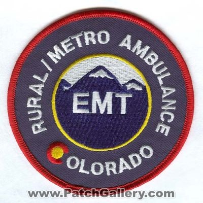 Rural Metro Ambulance EMT Patch (Colorado) (Defunct)
[b]Scan From: Our Collection[/b]
(Confirmed)
www.RuralMetroColorado.com
Keywords: ems