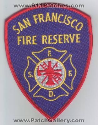 San Francisco Fire Department Reserve (California)
Thanks to Dave Slade for this scan.
Keywords: dept. sffd s.f.f.d.