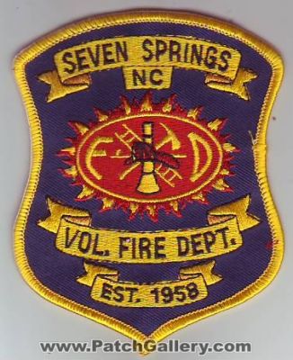 Seven Springs Volunteer Fire Department (North Carolina)
Thanks to Dave Slade for this scan.
Keywords: dept