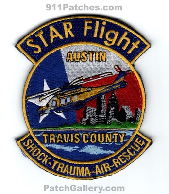 STAR Flight Austin Travis County Patch (Texas)
[b]Scan From: Our Collection[/b]
[b]In Memory of Flight Nurse Kristin McLain[/b]
Keywords: starflight co. shock trauma air rescue medical helicopter ambulance ems fire medevac