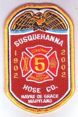 Susquehanna Hose Company 5 (Maryland)
Thanks to Dave Slade for this scan.
Keywords: havre de grace