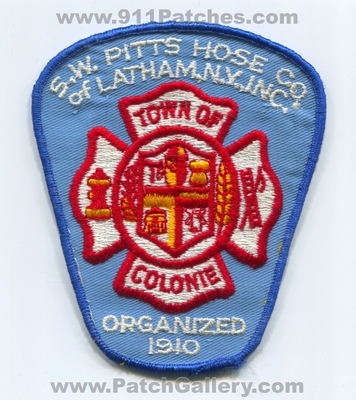 SW Pitts Hose Company of Latham New York Inc Fire Department Colonie Patch (New York)
Scan By: PatchGallery.com
Keywords: s.w. co. n.y. inc. dept. town of organized 1910