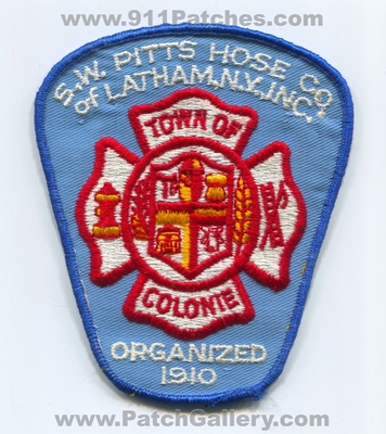 SW Pitts Hose Company of Latham New York Inc Fire Department Colonie Patch (New York)
Scan By: PatchGallery.com
Keywords: s.w. co. n.y. inc. dept. town of organized 1910