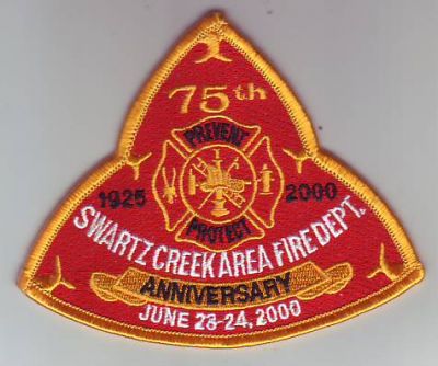 Swarts Creek Area Fire Department 75th Anniversary (Michigan)
Thanks to Dave Slade for this scan.
Keywords: dept