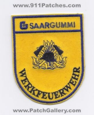 SaarGummi Fire (Germany)
Thanks to Paul Howard for this scan.
Keywords: werkfeuerwehr