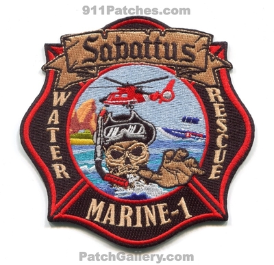 Sabattus Fire Department Marine 1 Water Rescue Patch (Maine)
Scan By: PatchGallery.com
Keywords: dept. one scuba diver company co. station skull helicopter