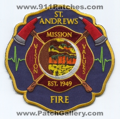 Saint Andrews Fire Department (South Carolina)
Scan By: PatchGallery.com
Keywords: st. dept. vision mission values