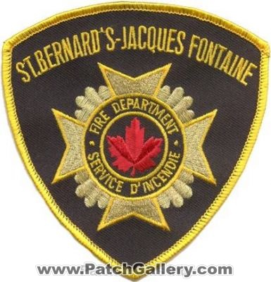 Saint Bernard's Jacques Fontaine Fire Department (Canada NL)
Thanks to zwpatch.ca for this scan.
Keywords: st bernards