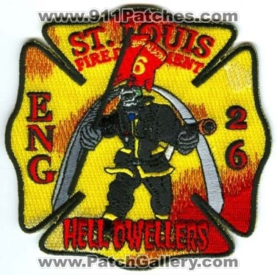 Saint Louis Fire Department Engine 26 Battalion 6 (Missouri)
Scan By: PatchGallery.com
Keywords: st. dept. stlfd company station hell dwellers