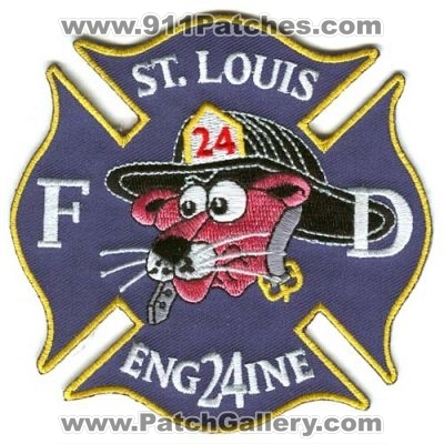 Saint Louis Fire Department Engine 24 Patch (Missouri)
Scan By: PatchGallery.com
Keywords: st.l.f.d. dept. stlfd company co. station the pink panther