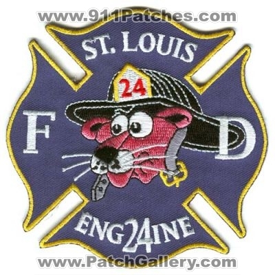 Saint Louis Fire Department Engine 24 Patch (Missouri)
Scan By: PatchGallery.com
Keywords: st.l.f.d. dept. stlfd company co. station the pink panther