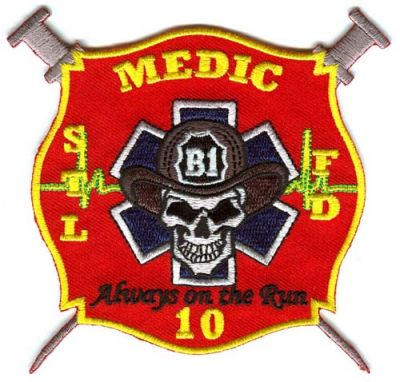 Saint Louis Fire Medic 10 Patch (Missouri)
[b]Scan From: Our Collection[/b]
Keywords: stlfd department ems