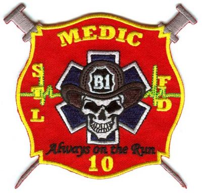 Saint Louis Fire Medic 10 Patch (Missouri)
[b]Scan From: Our Collection[/b]
Keywords: stlfd department ems