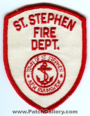 Saint Stephen Fire Department (Canada NB)
Scan By: PatchGallery.com
Keywords: st. dept. town of
