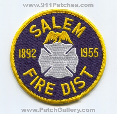 Salem Fire District Patch (Illinois)
Scan By: PatchGallery.com
Keywords: dist. department dept. 1892 1955