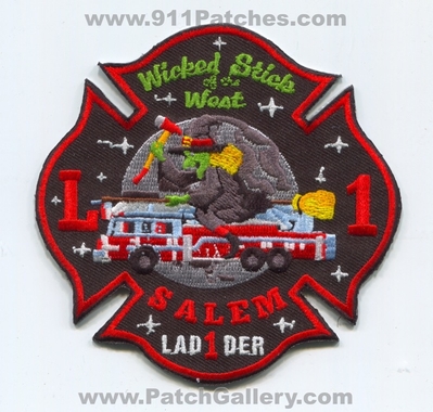 Salem Fire Department Ladder 1 Patch (Massachusetts)
Scan By: PatchGallery.com
Keywords: dept. truck company co. station wicked stick of the west witch