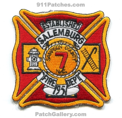 Salemburg Fire Department 7 Sampson County Patch (North Carolina)
Scan By: PatchGallery.com
Keywords: dept. co. 1951 established