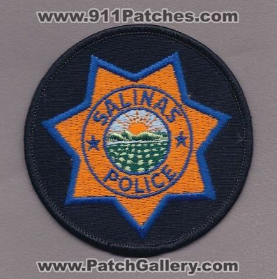 Salinas Police Department (California)
Thanks to PaulsFirePatches.com for this scan.
Keywords: dept.