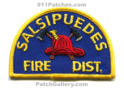 Salsipuedes Fire Department Patch (California)
Scan By: PatchGallery.com
Keywords: dept.
